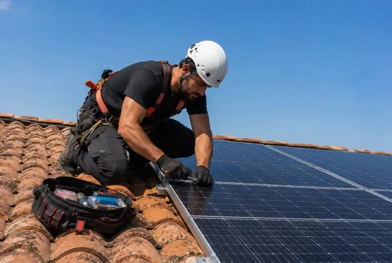 Maintenance et monitoring de panneaux solaires à Casteil