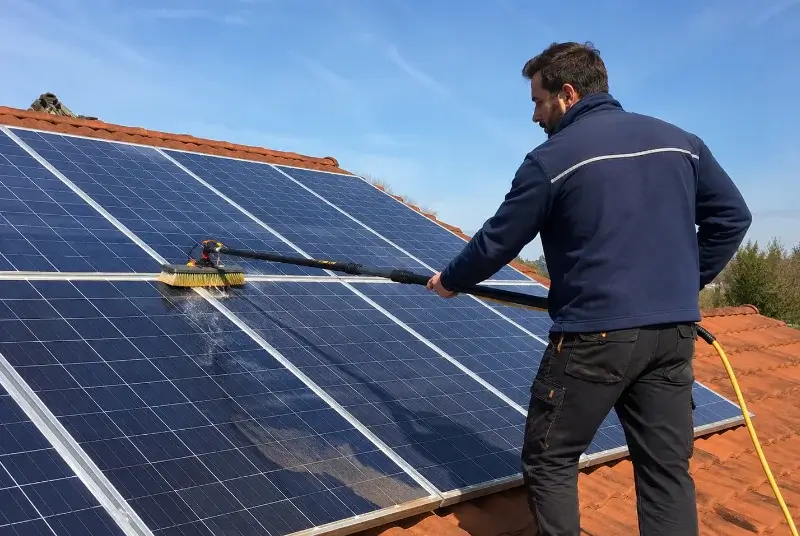 Nettoyage et entretien de panneaux solaires à Casteil